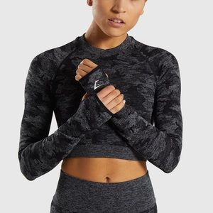 Gymshark Camo Long Sleeve Crop